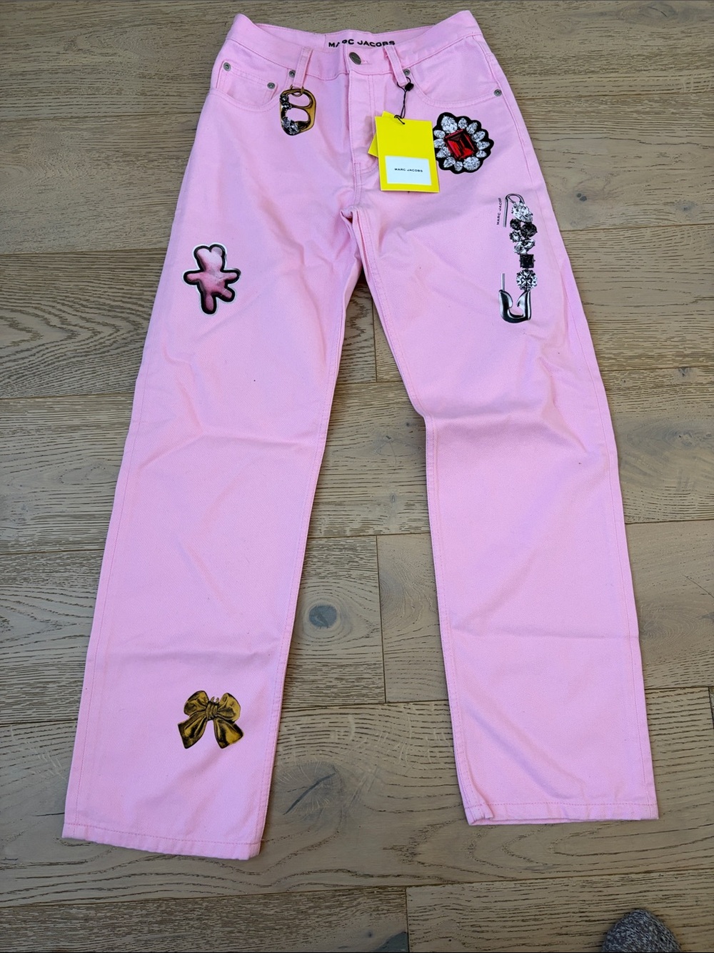 Marc Jacobs Pink Embellished Cotton Jumpsuit - Picture 4 of 7